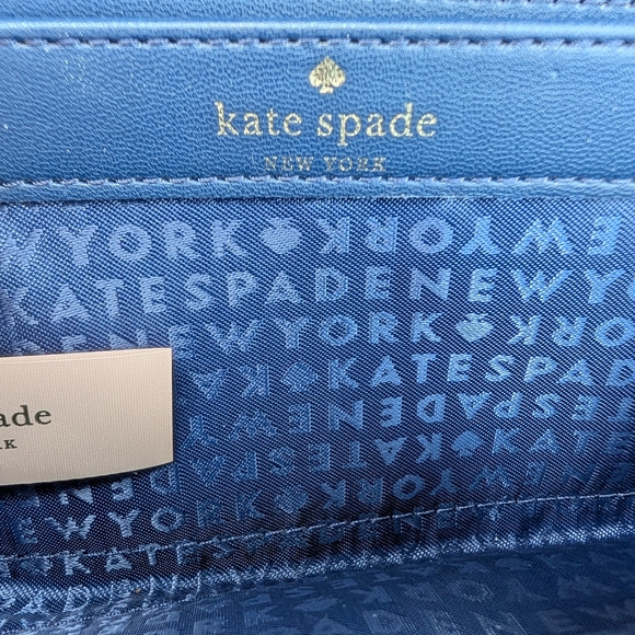 Kate Spade Grove Street Neda Leather Wrap Around Wallet Blazer Blue - Picture 14 of 16